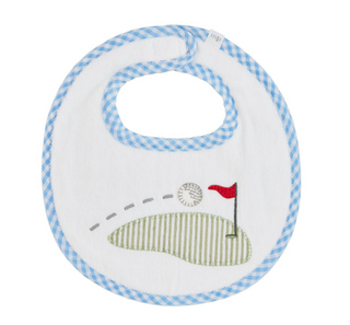 Boy Golf Flag Applique Bib