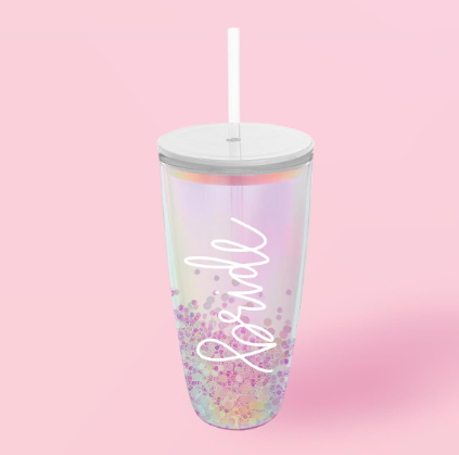 Bride Straw Tumbler Iridescent