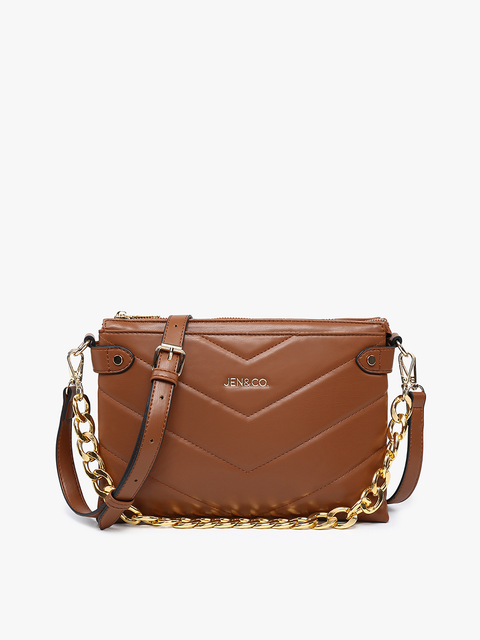 Brown Britt Puffer Crossbody