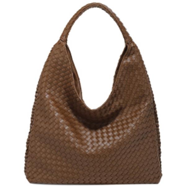 Brown Woven Shoulder Bag