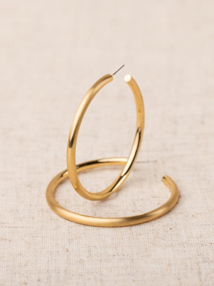 Brushed Gold Salem Earring