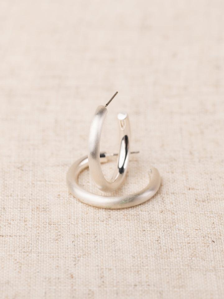 Brushed Silver Cameron Earring