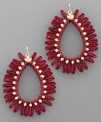 Burgundy Raylen Earrings