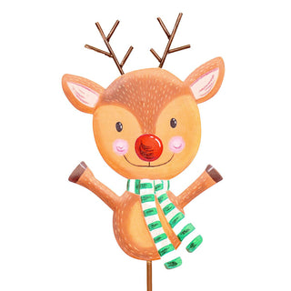 Big Head Reindeer Garden Stake