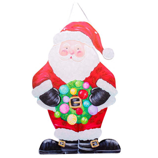Merry & Bright Santa PVC Door Hanger