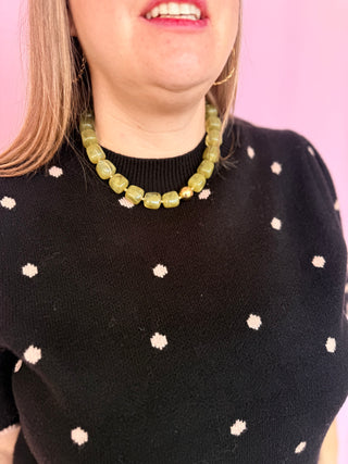 Moving Up Dot Sweater- Curvy