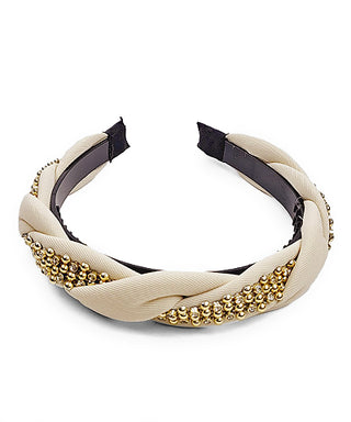 Ivory Metal Twist Headband