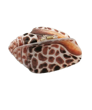 Brown Conch Shape Hair Claw Clip