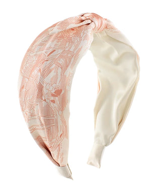 Pink Printed Flower Headband
