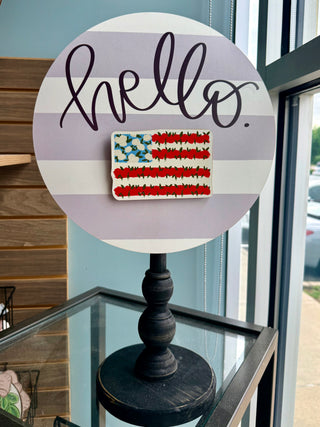 Topper with American flag