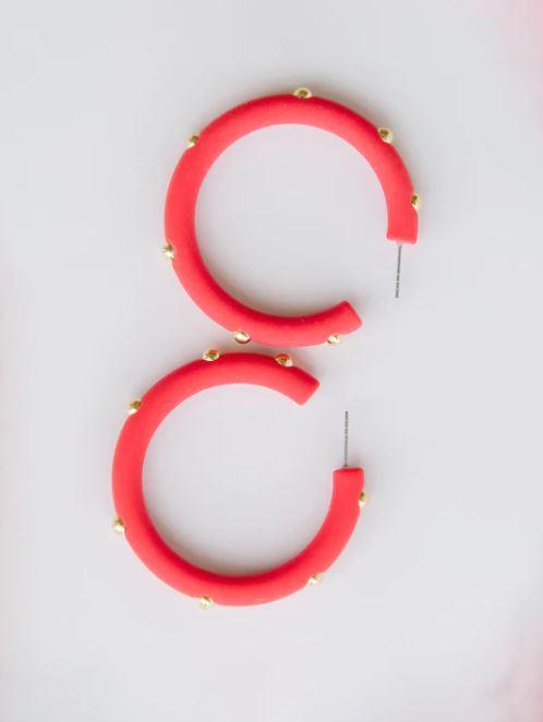 Candace Hot Pink Large Hoop
