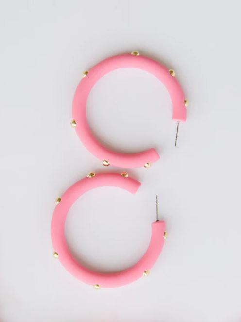 Candace Light Pink Large Hoop