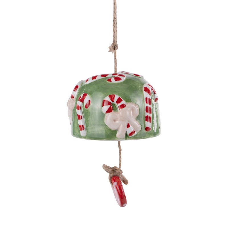 Candy Cane Bell Ornament