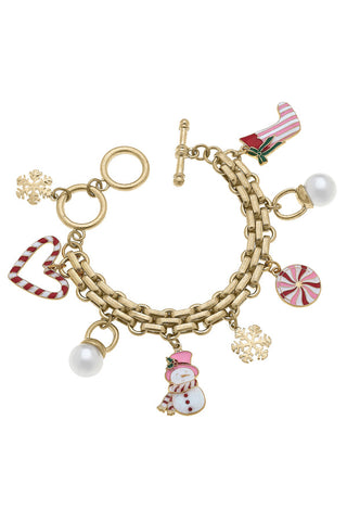 Candy Cane Charm Bracelet