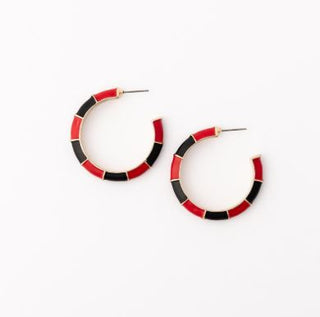 Medium Ashlynn Red&Black Hoop