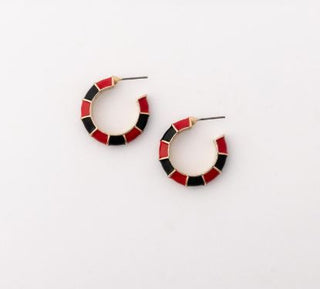 Small Ashlynn Red&Black Hoop