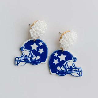 Blue Helmet Earring