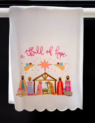 Thrill of Hope Scallop Tea Towel