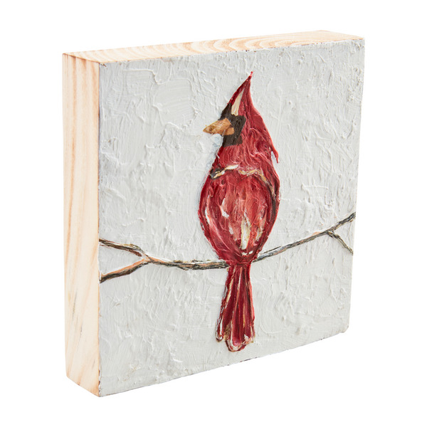 Cardinal Painted Plaque