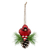 Cardinal on Pinecone Ornament