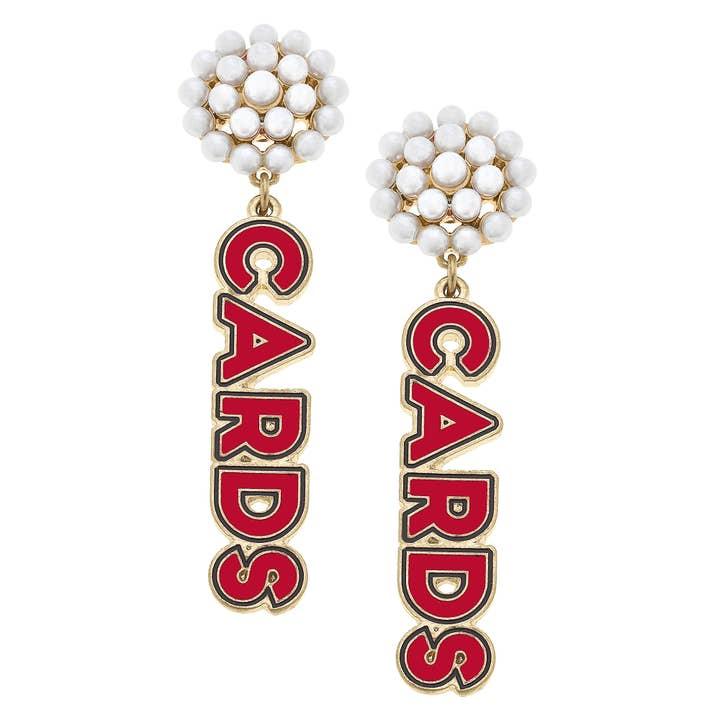 Cardinals Drop Earring