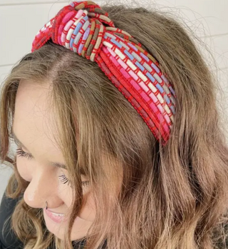 Cathena Headband Red Woven