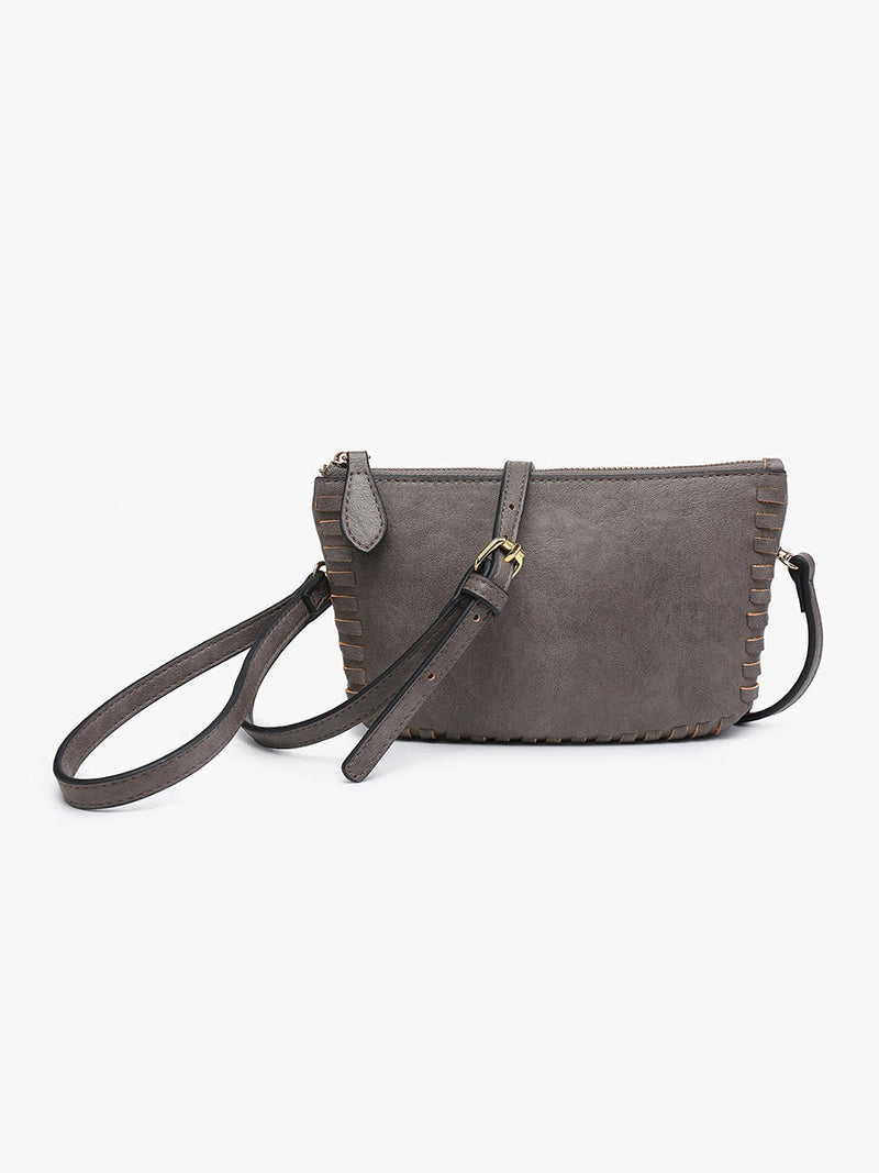 Charcoal Bonnie Whipstitch Crossbody