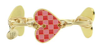 Checkered Heart Bangle