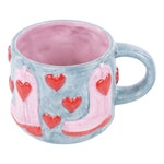 Cowboy Boot Hearts Mug