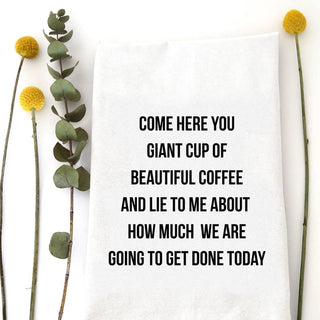 Cup of Beautiful Coffee Tea Towel