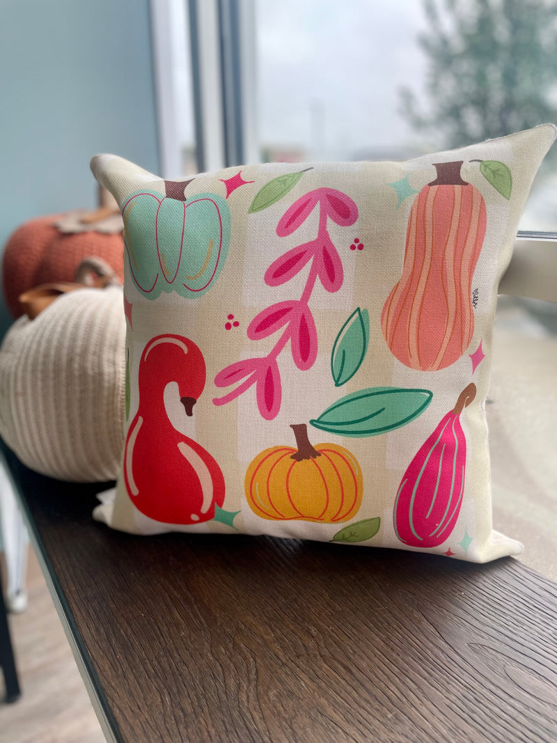 Colorful Gourd Square Pillow