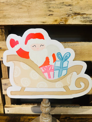 Santa Sleigh Topper