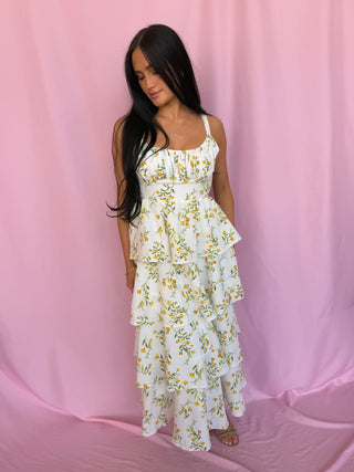 Woman wearing a floral dress