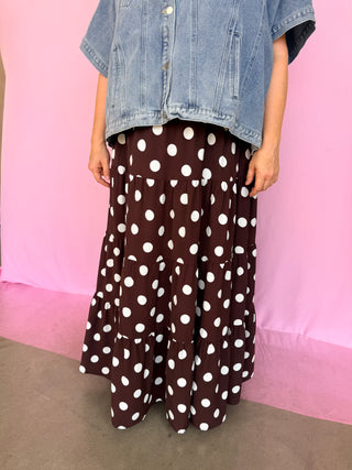 Dot Darling Maxi Skirt-Curvy