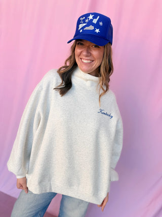 Kentucky Embroidered Mock Neck