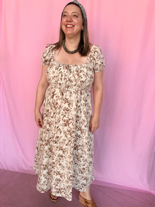 Amber Glow Midi Dress- Curvy