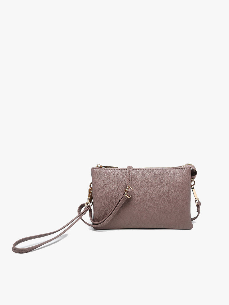 Dark Mauve Riley Wristlet Crossbody