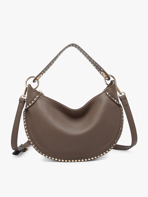 Dark Brown Jenna Studded Bag