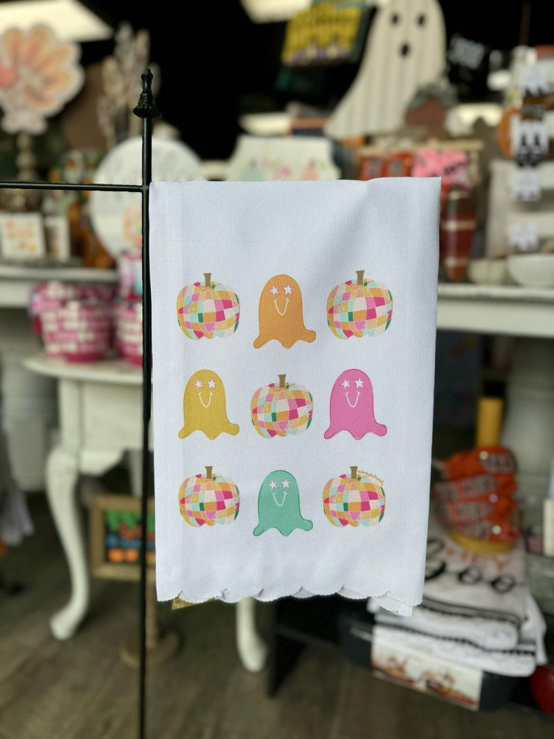 Disco Ghost Scallop Tea towel