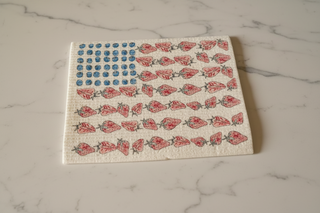 American Berry Flag Swedish Cloth
