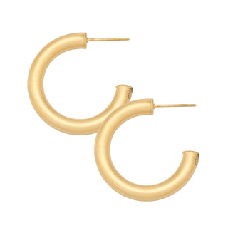 Matte Gold Small Hoop