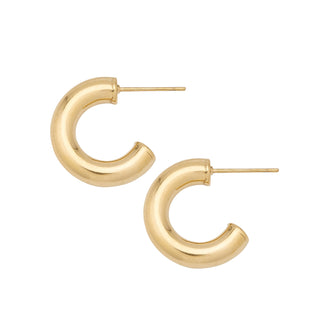 Shiny Gold Huggie Hoop