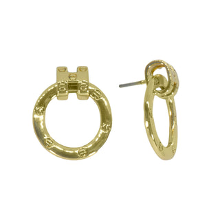 3/4" Circle Earring- Gold