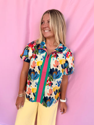 Watercolor Floral Top