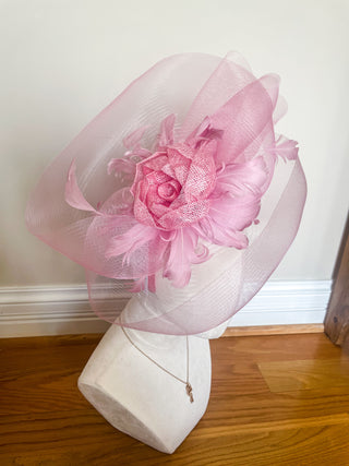 Pink Rosette Fascinator