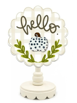 5" Black & White Polka Dot Pumpkin Attachment