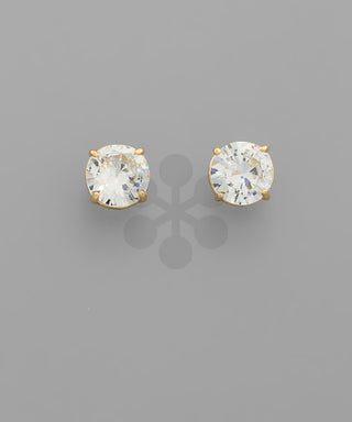 Crystal Round Earring Clear