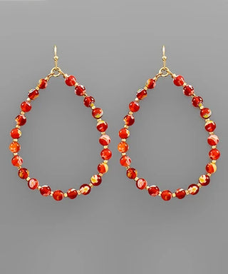 Red Teardrop Earrings