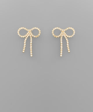 Pave Bow Earrings