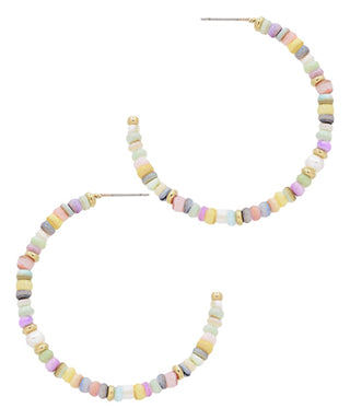 Pastel Beaded Hoop